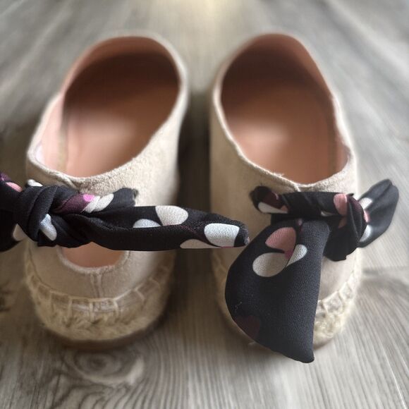 Kate Spade Grayson Beige Suede  Espadrilles Size 7 - Picture 6 of 14